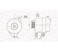 Alternatore con puleggia 063732112010 MAGNETI MARELLI per MITSUBISHI