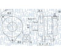Magneti Marelli Alternatore 063732121010 con puleggia per Hyundai / Kia
