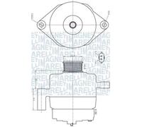 Alternatore con puleggia 063732181010 MAGNETI MARELLI per OPEL SAAB