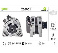 Alternatore con puleggia 200001 VALEO per FORD VOLVO MAZDA