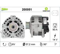 Valeo Alternatore 200051 con puleggia per SEAT, SKODA, VW