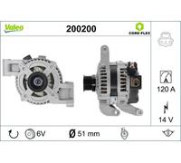 Alternatore con puleggia 200200 VALEO per FORD FOCUS C-MAX FOCUS II C-MAX