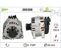 Alternatore con puleggia 200388 VALEO per FORD GALAXY MK II VAN MONDEO IV S-MAX