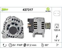 Alternatore con puleggia 437317 VALEO per VW SEAT AUDI FORD SKODA