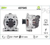 Alternatore con puleggia 437545 VALEO per MERCEDES-BENZ CLASSE A CLASSE C