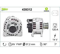VALEO 439312 Alternatore per AUDI,FORD,SEAT,SKODA,VW,VW (FAW),VW (SVW)