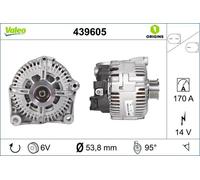 ALTERNATORE PER BMW X5 X6 3.0 - VALEO 439605 - BMW 12317796125 12317801173
