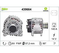 Alternatore con puleggia 439664 VALEO per VW FORD SEAT SKODA AUDI DODGE JEEP