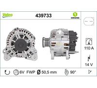 Alternatore con puleggia 439733 VALEO per VW SKODA SEAT AUDI