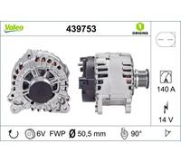 Alternatore con puleggia 439753 VALEO per VW CRAFTER 30-50 Furgone MULTIVAN T6