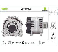 Alternatore con puleggia 439774 VALEO per PORSCHE VW