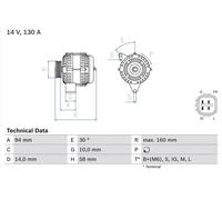 BOSCH 0 986 049 221 Alternatore