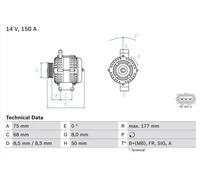 BOSCH 0 986 082 590 Alternatore