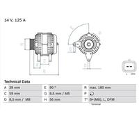 BOSCH 0 986 084 060 Alternatore