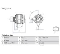 BOSCH 0 986 087 130 Alternatore