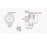 MAGNETI MARELLI 063731811010 Alternatore 140A 14V per VW TIGUAN (5N) CC (358)