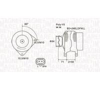 Magneti Marelli 063731973010 Alternatore Opel, Vauxhall