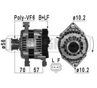 ERA Benelux Alternatore 209018A 140A 14V per Chevrolet Captiva 2.2 D 4WD 2.0