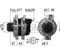 Alternatore con puleggia a ruota libera 210844A ERA per HONDA FR-V ACCORD VIII