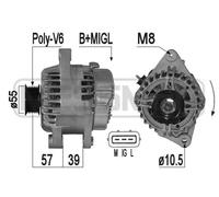Alternatore marca ERA 209304A-tensione 14 volt ampere 90-TOYOTA YARIS