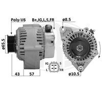 Alternatore con puleggia cinghia Poly-V 209663A ERA per HONDA PRELUDE V SHUTTLE