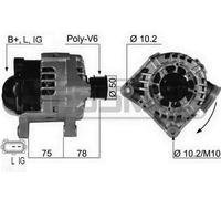 Alternatore con puleggia cinghia Poly-V 210464A ERA per BMW 3 Coupé 3 7 5 X5