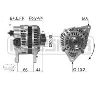 Alternatore con puleggia cinghia Poly-V 210624A ERA per MITSUBISHI CARISMA
