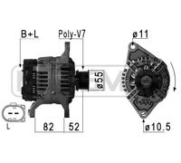 ERA Alternatore Generatore 110A 14V per Fiat Ducato Pritsche/Telaio 130