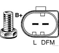 Alternatore con puleggia cinghia Poly-V 32440343 HERTH+BUSS ELPARTS per VW SKODA