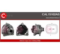 Alternatore con puleggia cinghia Poly-V CAL15102AS CASCO per NISSAN DACIA