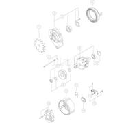 Alternatore con puleggia MG 400 MAHLE