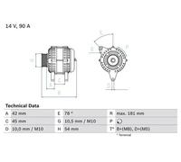 BOSCH 0 986 042 091 Alternatore