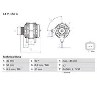 BOSCH 0 986 046 260 Alternatore