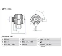 BOSCH 0 986 047 270 Alternatore