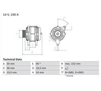 BOSCH 0 986 047 280 Alternatore