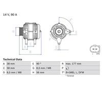 BOSCH 0 986 049 101 Alternatore