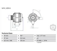 BOSCH 0 986 080 270 Alternatore