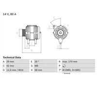 BOSCH 0 986 081 000 Alternatore
