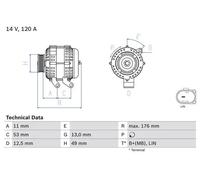 BOSCH 0 986 082 220 Alternatore