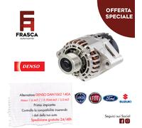 ALTERNATORE DENSO DAN1062 MOTORE 2.0 1.6 1.9 JTDM MJT FIAT FORD LANCIA 159 DELTA