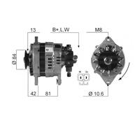 ALTERNATORE EB095H 401370RID 8-97150-201-1 R1 030 094 DRA3789 LR1100-501C A2016