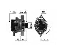Alternatore EB487Q 440231 93 177 834 62 04 178 13 147 093 8EL 738 160-001 A0066