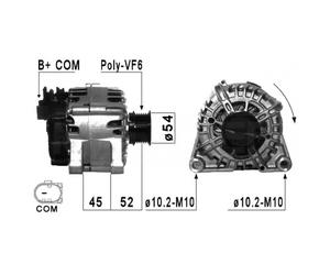 Alternatore EB843G FG15T074 439908 AV6N 10300 MD 1762377
