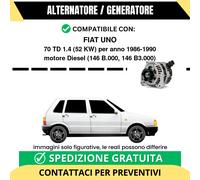 ALTERNATORE FIAT UNO 70 TD 1.4 52 kw Diesel 1986-1990