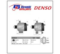ALTERNATORE FORD CMAX KUGA FIESTA FOCUS II 1.6 / 2.0 TDCi DENSO - DAN930