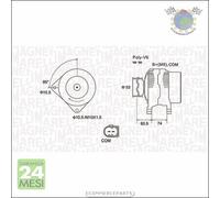 Alternatore M.Marelli per BMW 7 E65 E66 E67 730 6 E63 M 5 E61 530 525 520 M5 E6