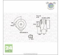 Alternatore M.Marelli per BMW X5 E53 3.0 3 E46 330 320 LAND ROVER FREELANDER I