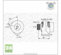 Alternatore M.Marelli per CITROEN BERLINGO XSARA SAXO FIAT DUCATO PEUGEOT RANCH