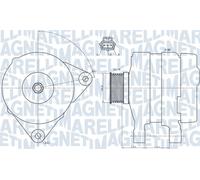 Alternatore MAGNETI MARELLI 150A - 063731834010 per FORD FOCUS 1.6 TDCi