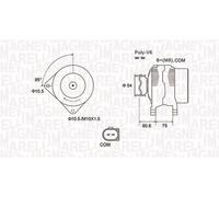 Alternatore MAGNETI MARELLI 150A - 063732051010 per BMW X3 3.0 D